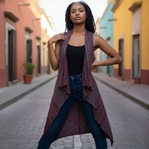 ✨️NWT! Timing Waterfall Front Duster Sleeveless Cardigan